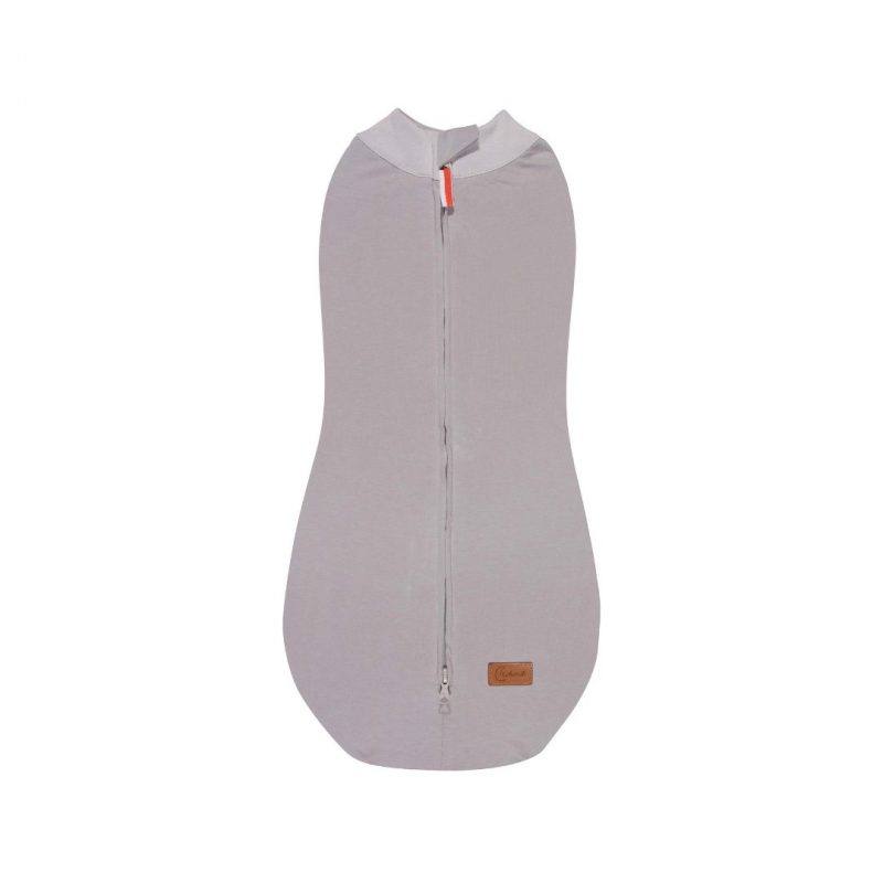 Otulacz dla niemowlaka, szary z kołnierzykiem, rozm.2: 6-9 kg